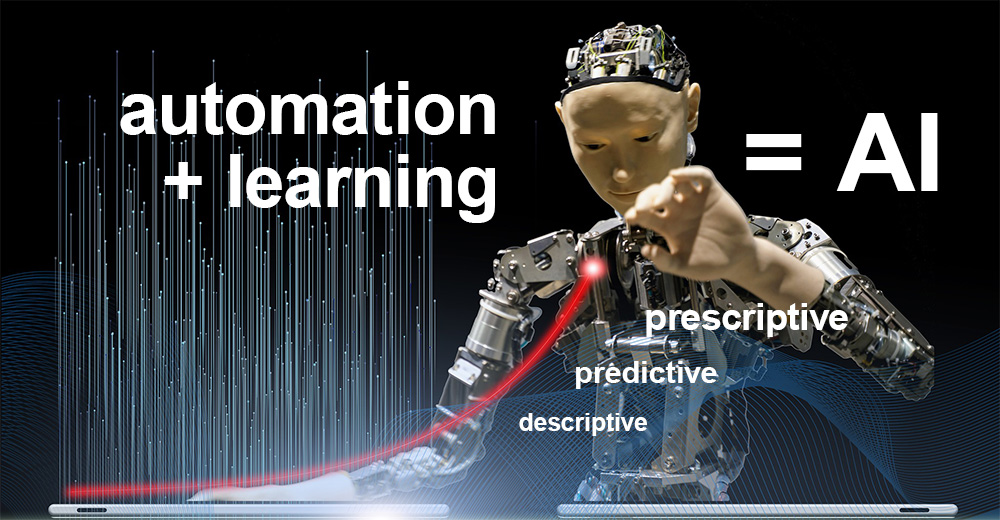AI = automation + learning